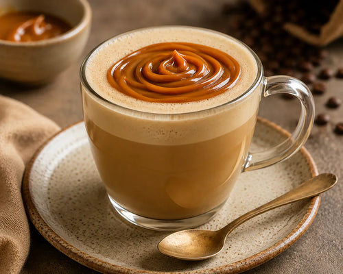Café cremoso com doce de leite